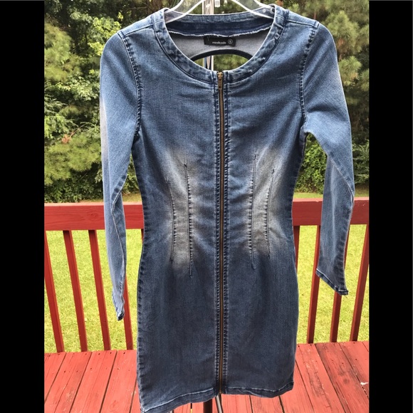 jean dress with front zipper